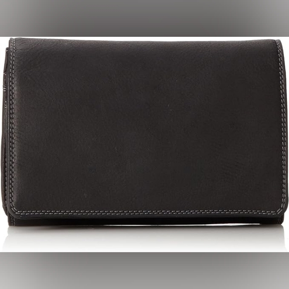 Derek Alexander Mini Black Derby 100% Leather Crossbody Bag/Wallet Belt Loop - Picture 2 of 8